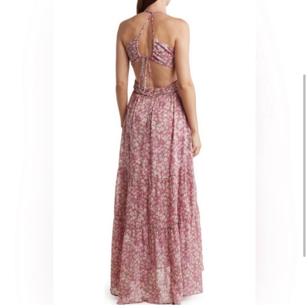 NWOT Astr Pink Floral Maxi Dress - XS
